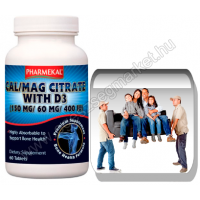 Pharmekal Cal/Mag Citrát+D3 Tabletta 60 db