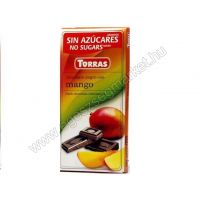 Torras gluténmentes mangós étcsokoládé édesítőszerrel 75 g