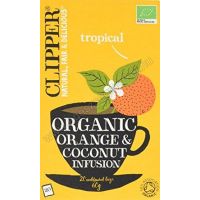 Clipper Bio Faitrade Orange & Coconut Tea, 60 g