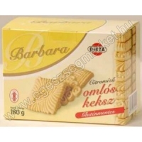 Barbara gluténmentes és tejmentes omlós keksz, citrom ízű 180 g   (OÉTI:616/2005)