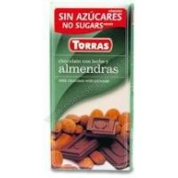 Torras gluténmentes tejcsokoládé mandula édesítőszerrel 75 g
